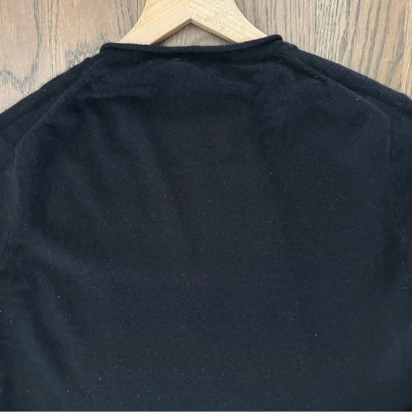 Vintage Midweight 100% Cashmere Crew Neck Long Sleeve Sweater Black Medium - Picture 8 of 8